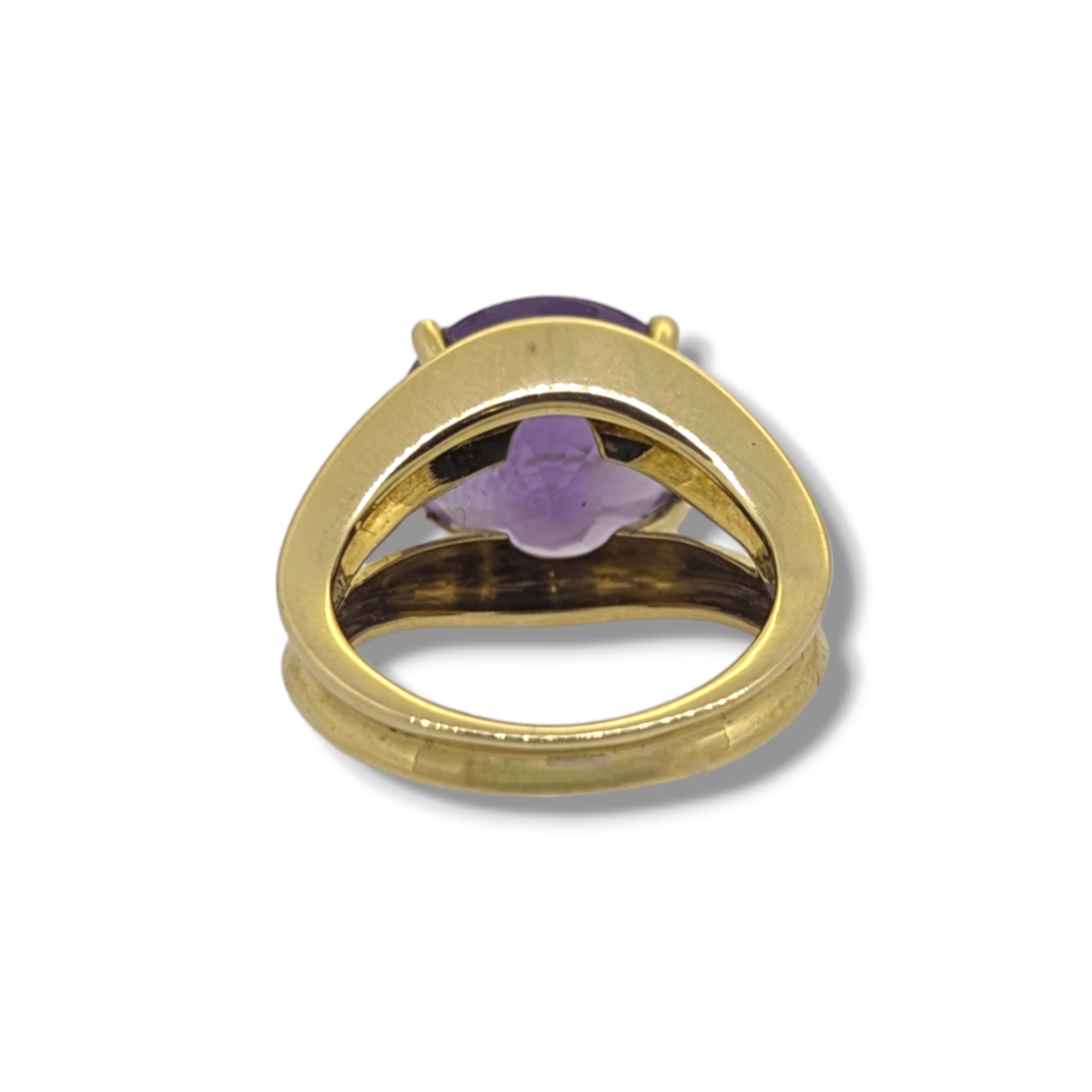 18 Carat Gold Amethyst Dress Ring - Image 3