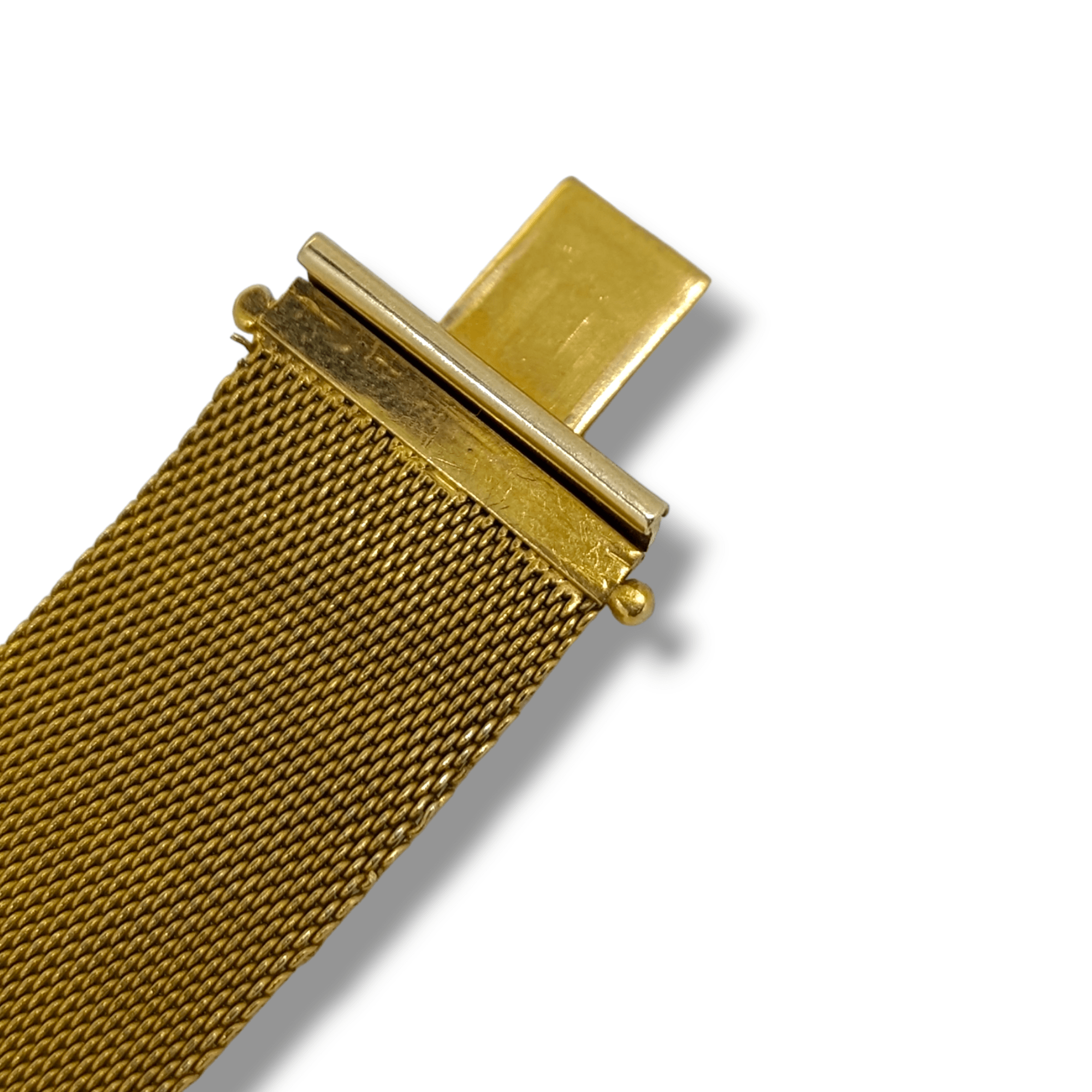 18 Carat Gold Woven Flexible Mesh Bracelet - Image 2