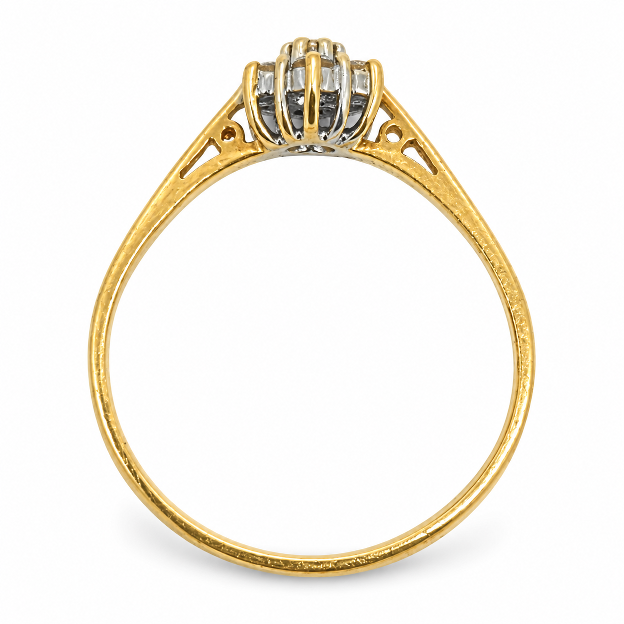18ct Gold Diamond Cluster Ring - Image 3