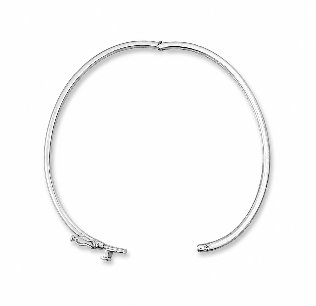 9ct White Gold Diamond Bangle - Image 3