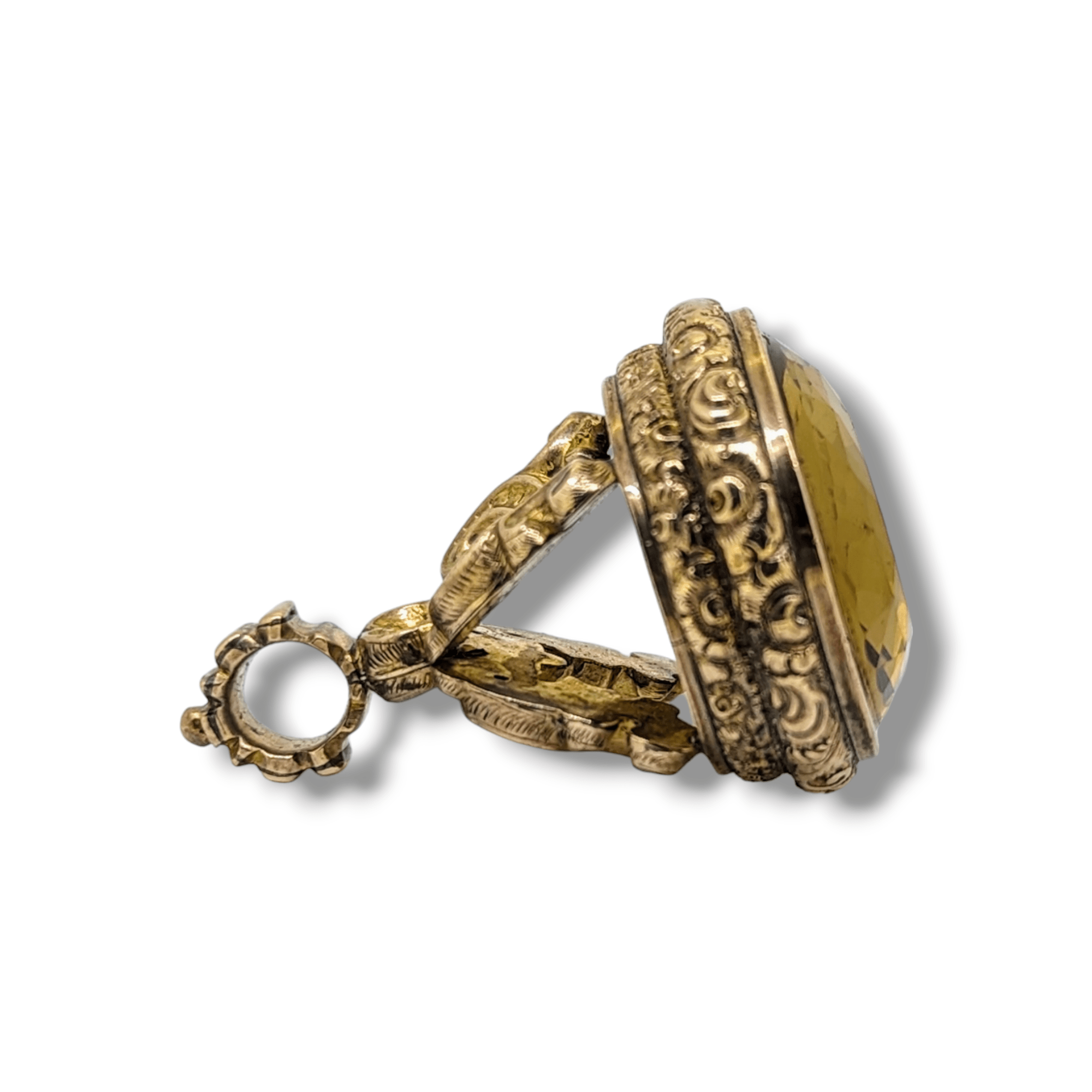 Antique 9 Carat Gold Citrine Fob Seal - Image 4