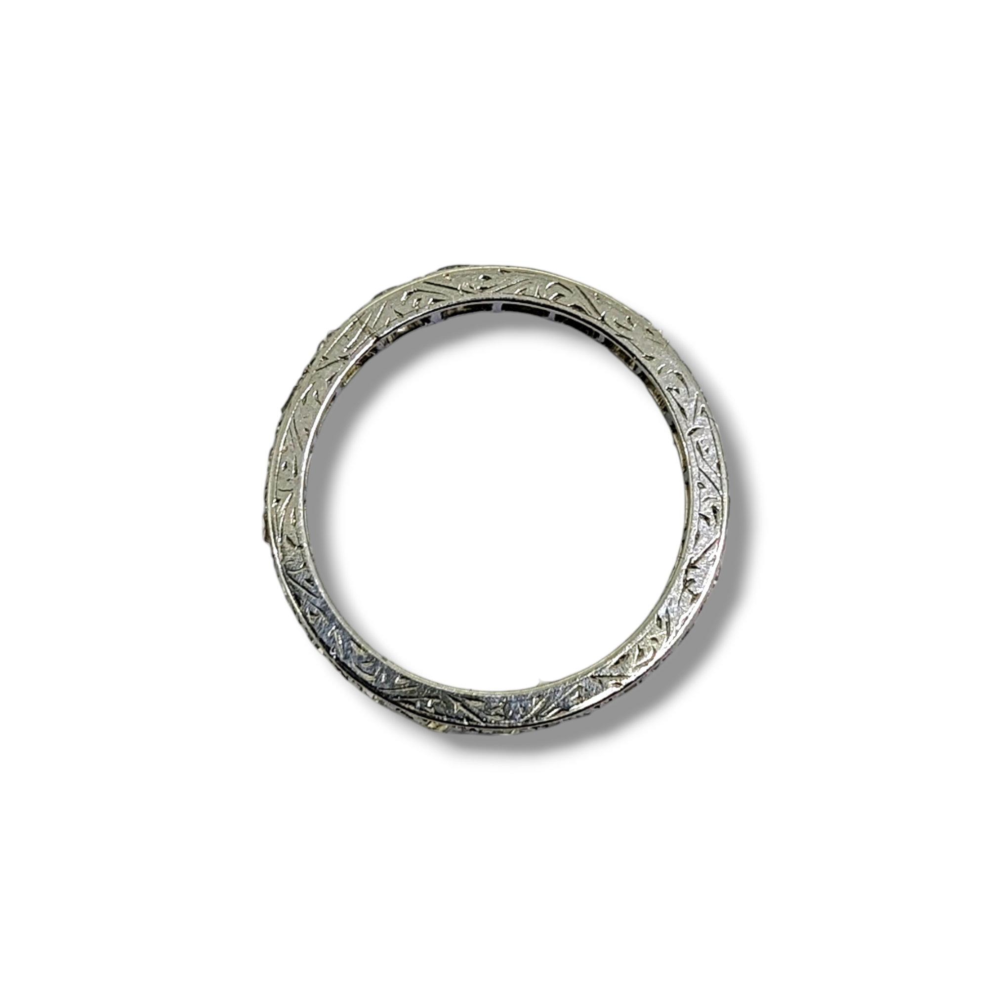 Platinum Art Deco Old Cut Diamond Full Eternity Ring - Image 2